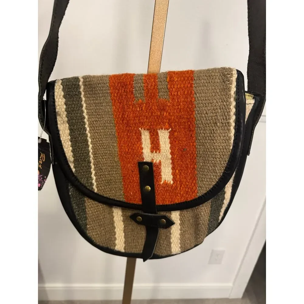 Raj | Wool Saddle Crossbody Bag